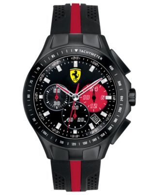 Ferrari - Watch, Men's Chronograph Race Day Black and Red Silicone Strap 44mm 830023