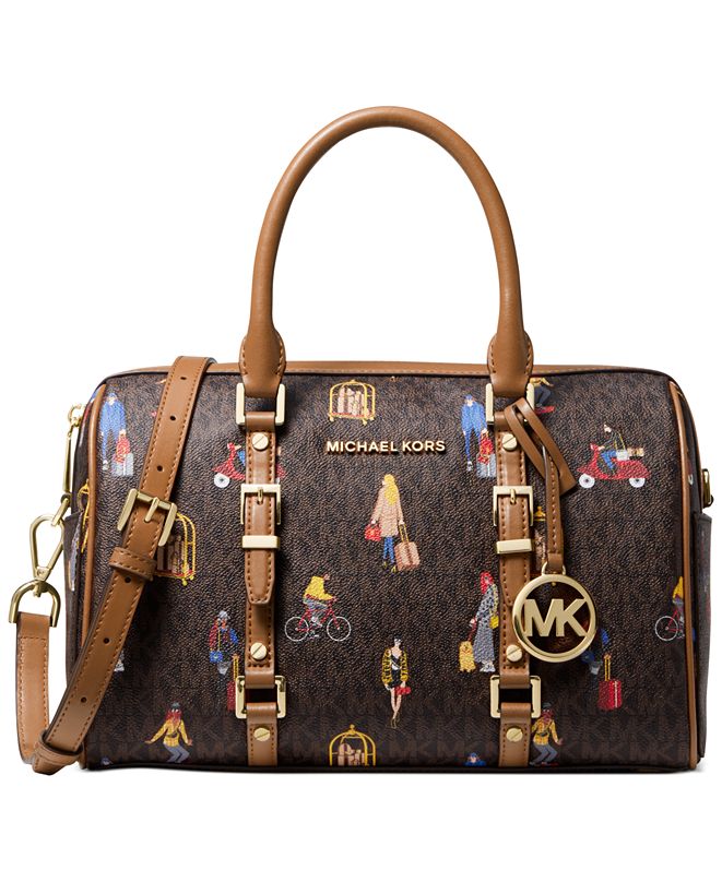 Michael Kors Bedford Travel Leather Small Duffle Satchel & Reviews - Handbags & Accessories - Macy&#39;s