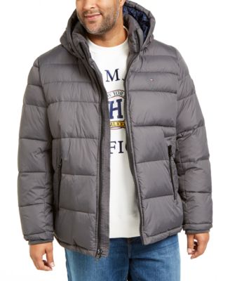 tommy hilfiger men's classic hooded puffer jacket