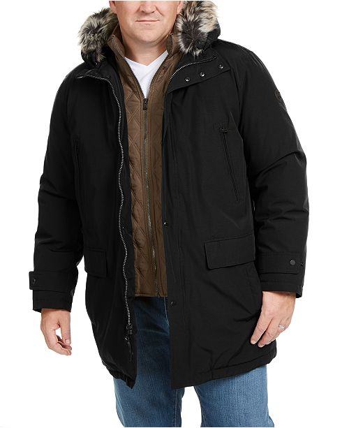 Michael Kors Michael Kors Men S Big Tall Hooded Bib Snorkel Coat