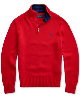 red polo sweater macy's