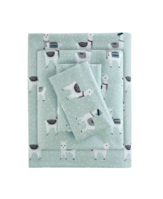 Novelty Printed Cotton Flannel 4-Pc. Sheet Set, King