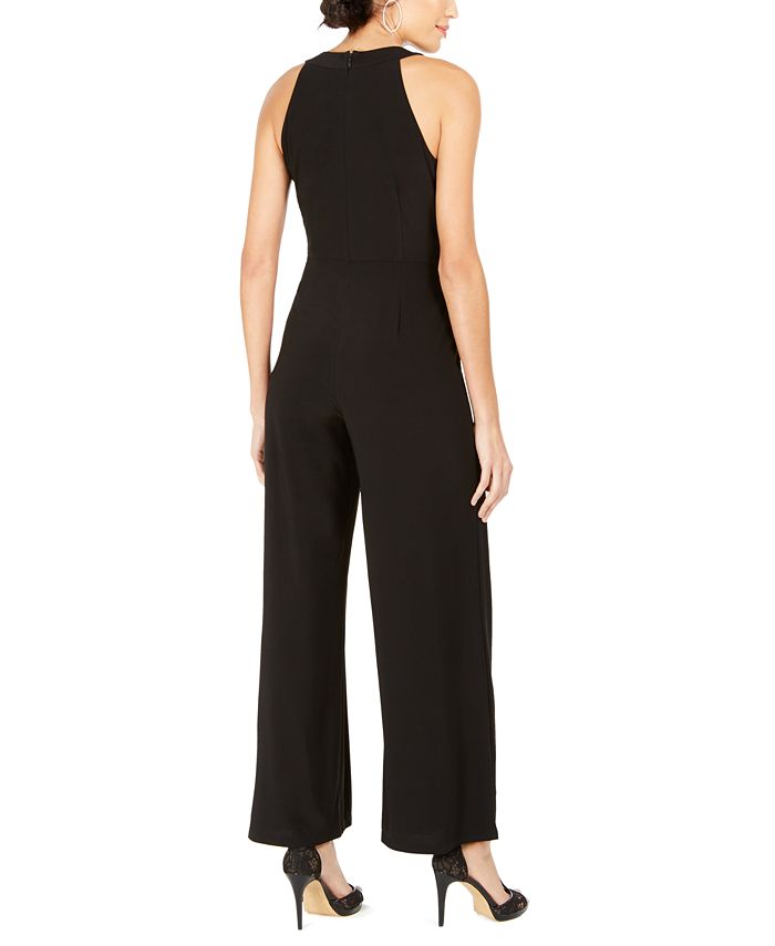 MSK Solid & Sequined Walk-Through Jumpsuit - Macy's