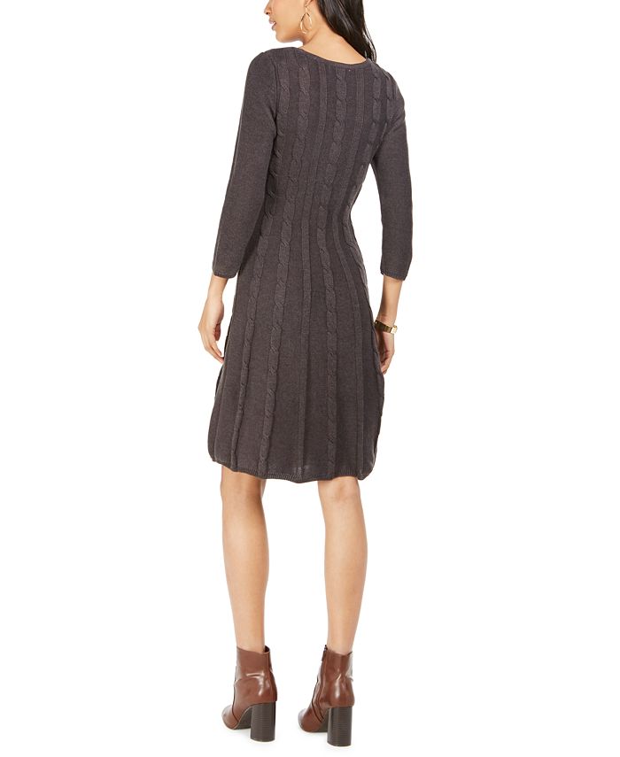 Nine West Cable-Knit Sweater Dress - Macy's