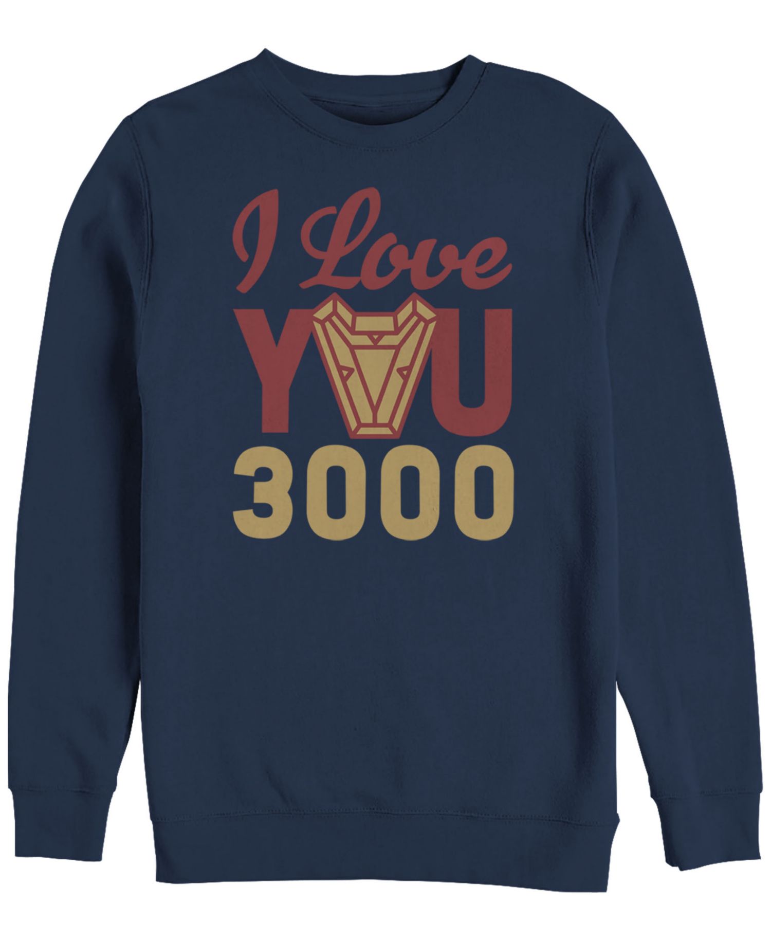 Marvel Men's Avengers Endgame I Love You 300 Arc Reactor, Crewneck Fleece