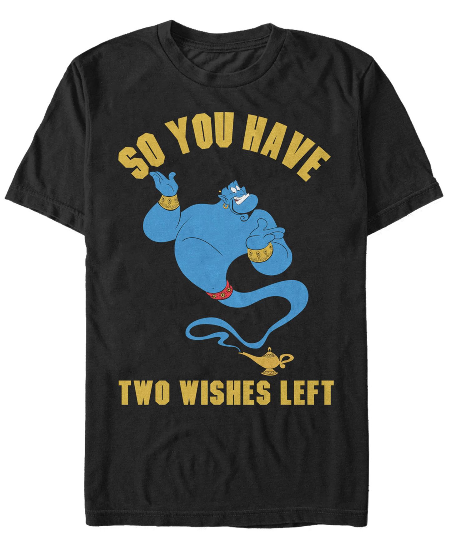 Мужская футболка Fifth Sun Disney Aladdin Genie So You Have Two Wishes Left, Short Sleeve, цвет: Чёрный — фото 1