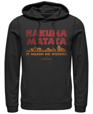 Disney Men's Lion King Hakuna Matata Means No Worries Pullover Hoodie