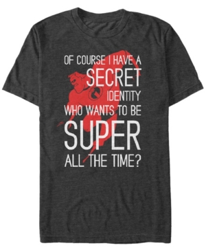 Disney Pixar Men's Incredibles Secret Identity Short Sleeve T-Shirt