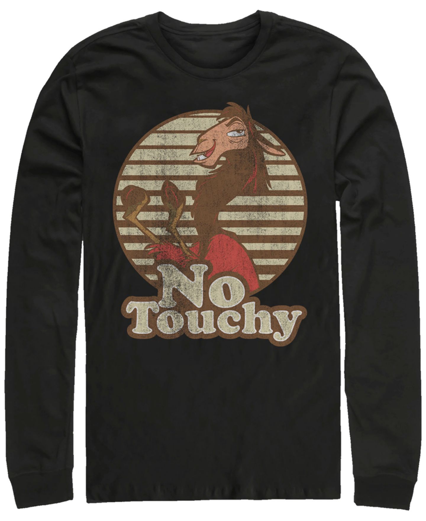 Мужская футболка Fifth Sun Disney Emperor's New Groove Kuzco Llama No Touchy, Long Sleeve, цвет: Чёрный — фото 1