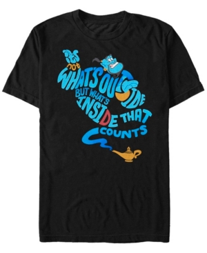 Disney Men's Aladdin Genie Out Bottle Quote Short Sleeve T-Shirt