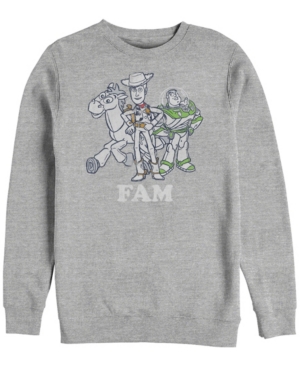 Disney Men's Toy Story Buzz and Woody Family Crewneck Fleece