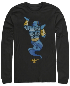 Disney Men's Aladdin all Powerful Genie Long Sleeve T-Shirt