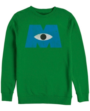 Disney Pixar Men's Monsters Inc Eye Logo Crewneck Fleece