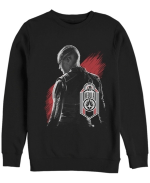 Marvel Men's Avengers Endgame Nebula Tag Logo Crewneck Fleece