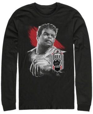 Marvel Men's Avengers Endgame Hulk Fist Tag Logo Long Sleeve T-shirt