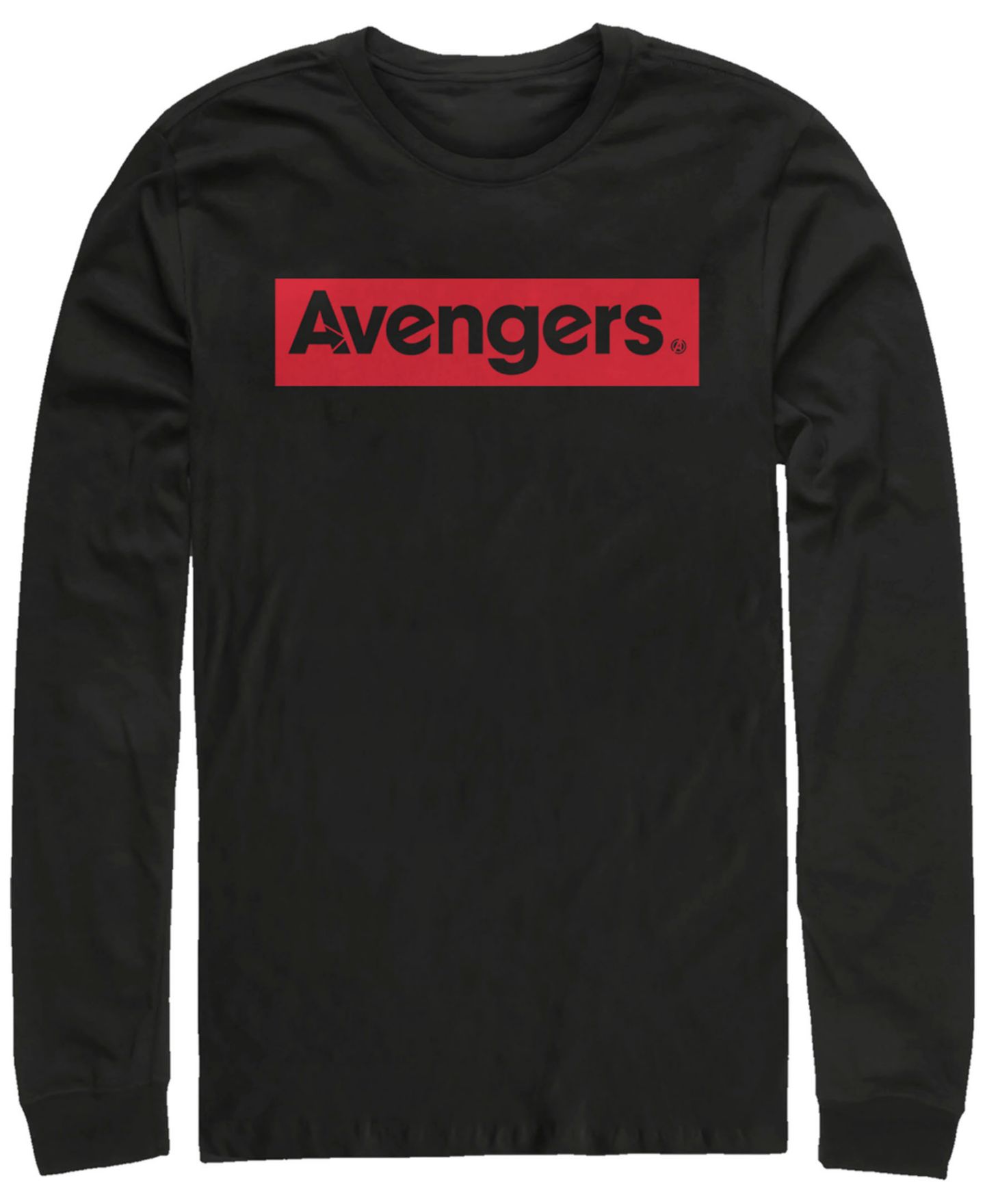 Мужская футболка Fifth Sun Marvel Avengers Classic Logo, Long Sleeve, цвет: Чёрный — фото 1