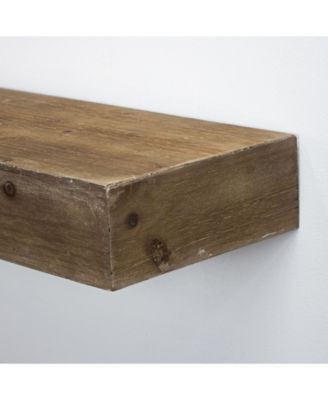 American Art Decor Rustic Wood Floating Wall Shelf