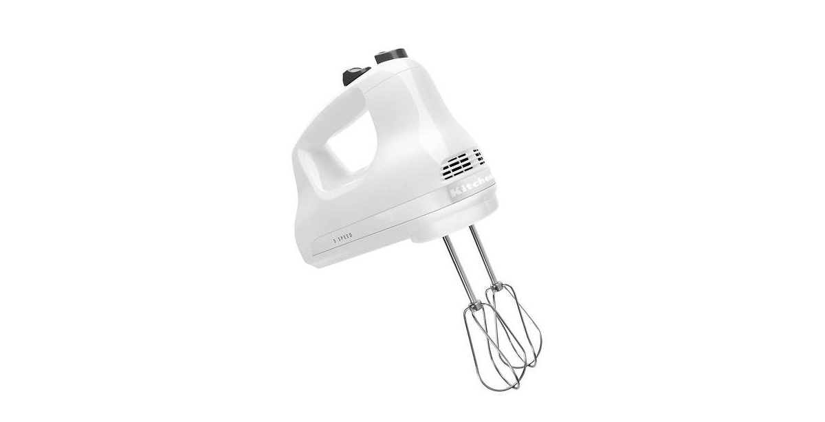 Kitchenaid 5-speed Ultra Power Lightweight Hand Mixer Khm512 In White