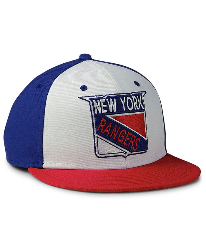 Authentic NHL Headwear New York Rangers Tri-Color Throwback Snapback ...
