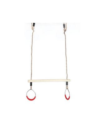 Kids Trapeze Swing Bar with Rings with Hanging Ropes