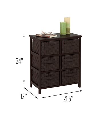 Honey Can Do - Woven Strap 6-Drawer Chest