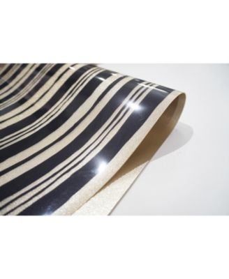 Reversible Metallic Place Mats Non-Slip Jagged 12" x 18" Placemats - Set of 4