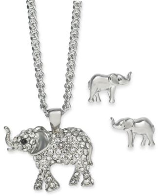 crystal elephant necklace