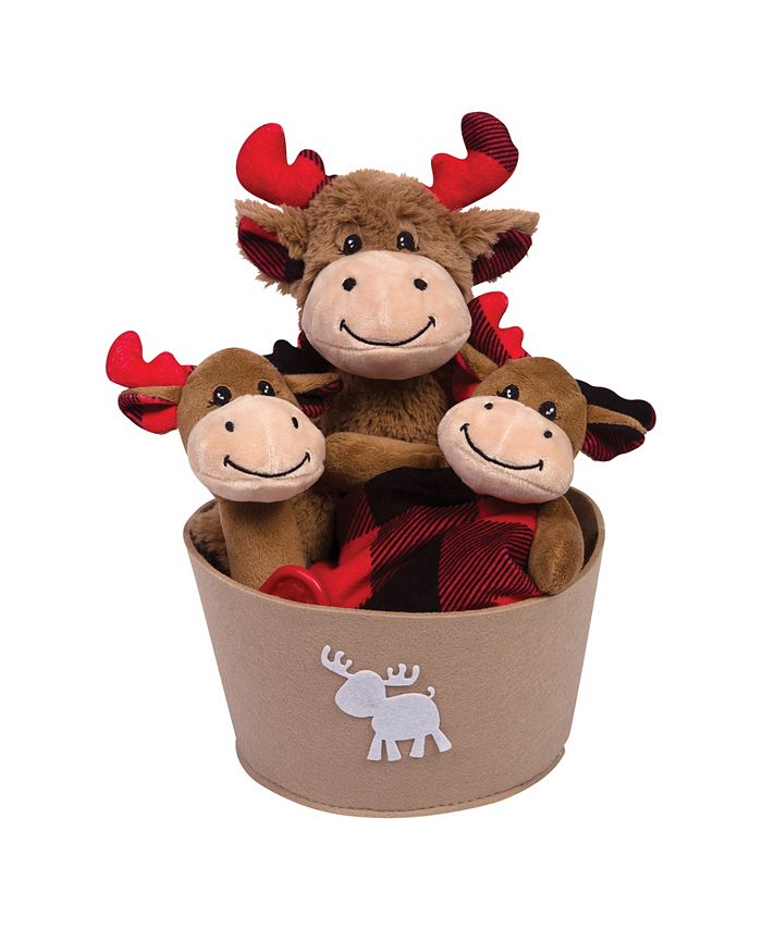 Trend Lab - Buffalo Check Moose 4-Piece Baby Gift Set