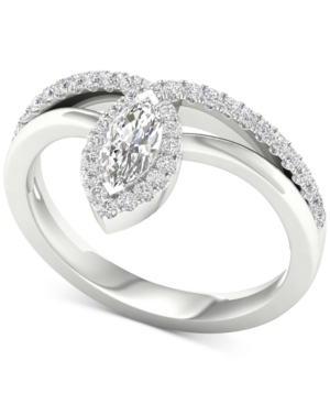 image of Diamond Marquise Statement Ring (1/2 ct. t.w.) in 14k White Gold