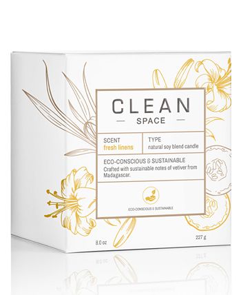 CLEAN Fragrance - Fresh Linens Candle, 8-oz.