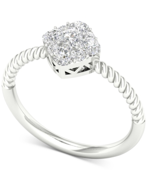 image of Diamond Cluster Statement Ring (5/8 ct. t.w.) in 14k White Gold
