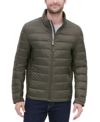 GUESS Men's Lightweight Puffer Jacket with Side Panels - Macy's