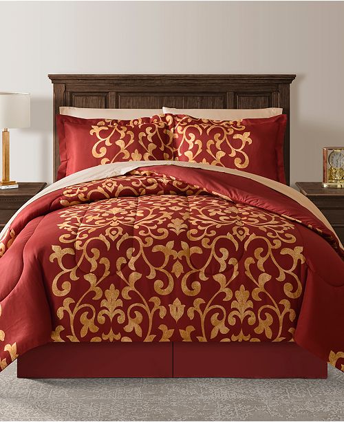 Palace Red California King 8 Pc Comforter Set