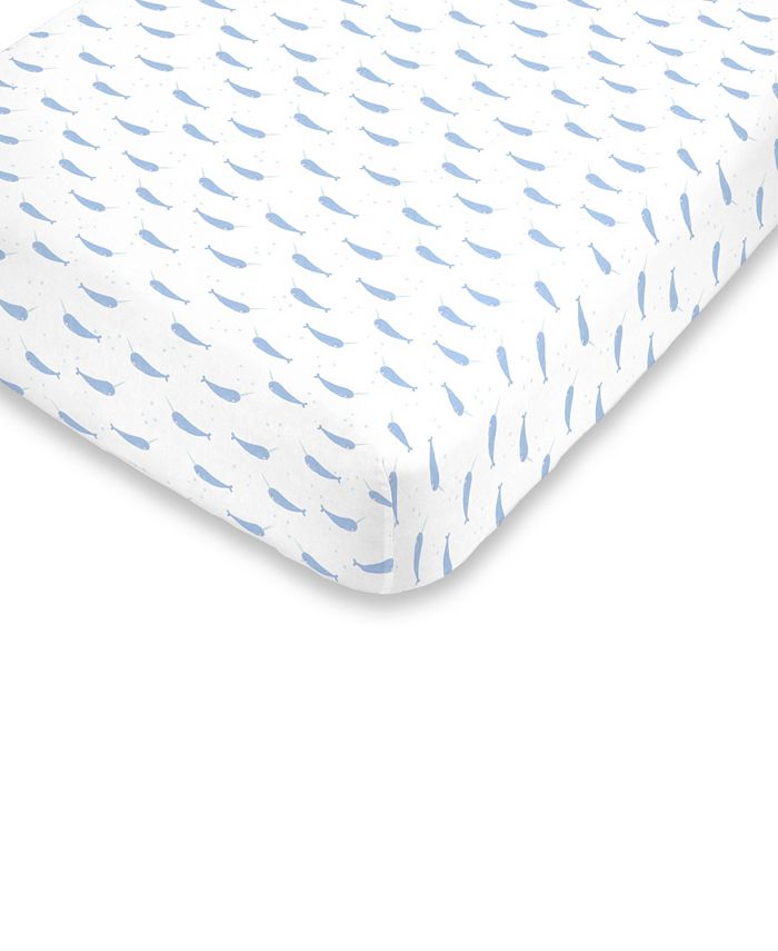 NoJo Narwhal Print Crib Sheet Macy's