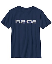 Big Boys R2-D2 Droid Text Short Sleeve T-Shirt