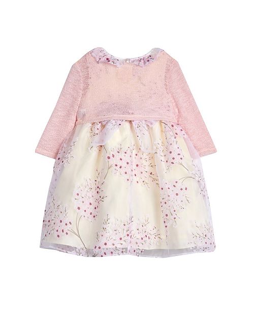 Laura Ashley Little Girls London Floral Organza Print Dress With