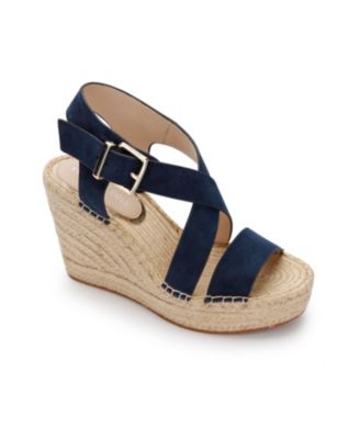 Olivia Cross Wedge Sandals 