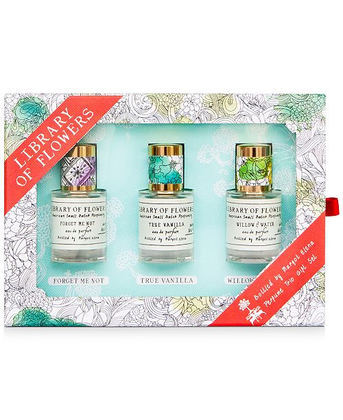 Library of Flowers 3Pc. Variety Eau de Parfum Gift Set & Reviews All