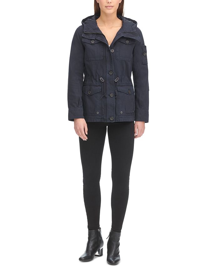 Levi's hooded drawcord waist parka jacket Clearance