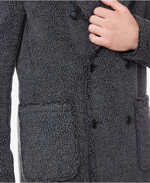 Riverstone Men's Double Breasted Teddy Bear Trench Coat & Reviews