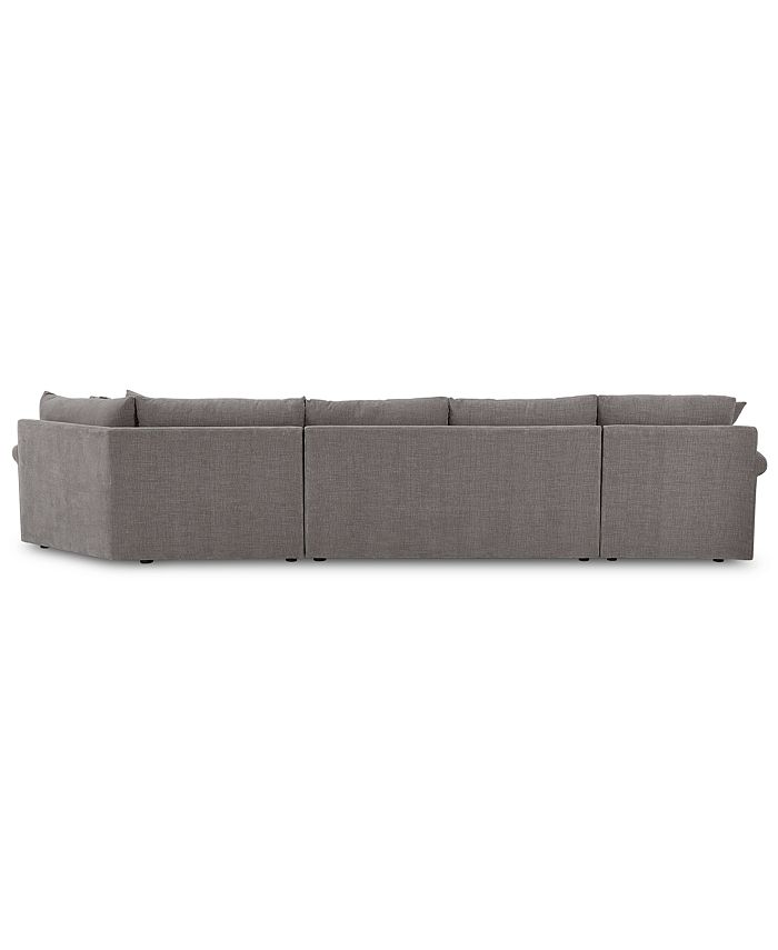 Furniture CLOSEOUT! Wedport 3Pc. Fabric Sectional with Cuddler Chaise