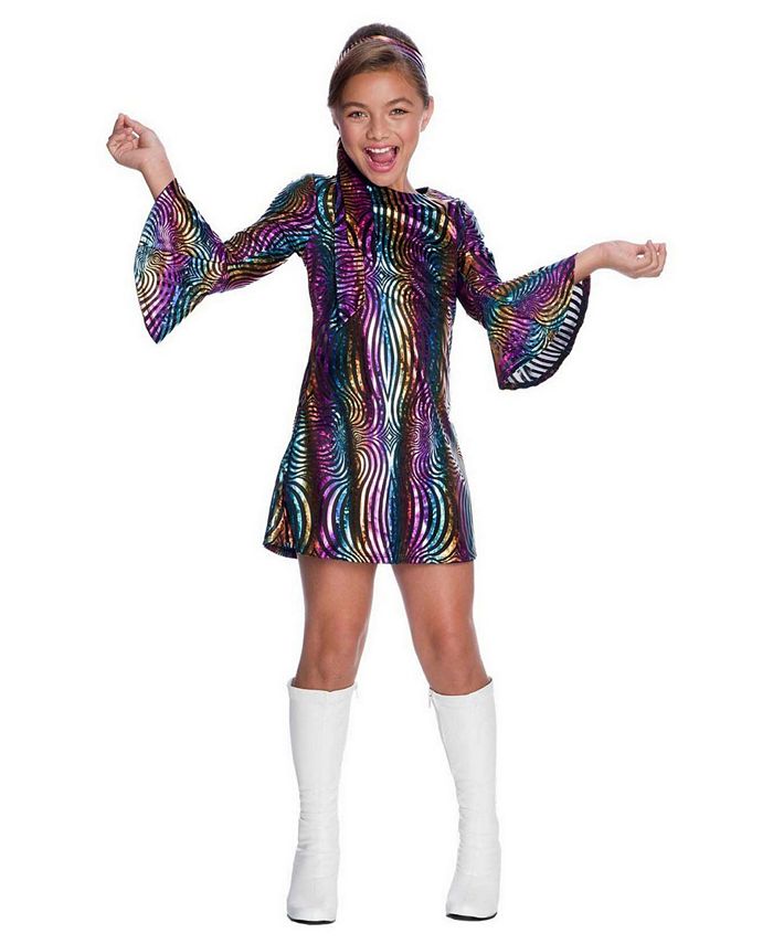 BuySeasons Big Girls Rainbow Swirl Disco Diva Costume - Macy's