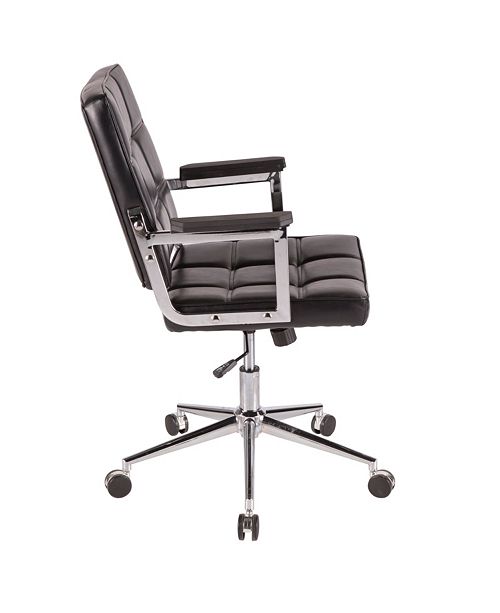 Lumisource Bureau Office Chair With Metal And Faux Leather