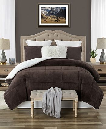 Sherpa faux fur comforter outlet