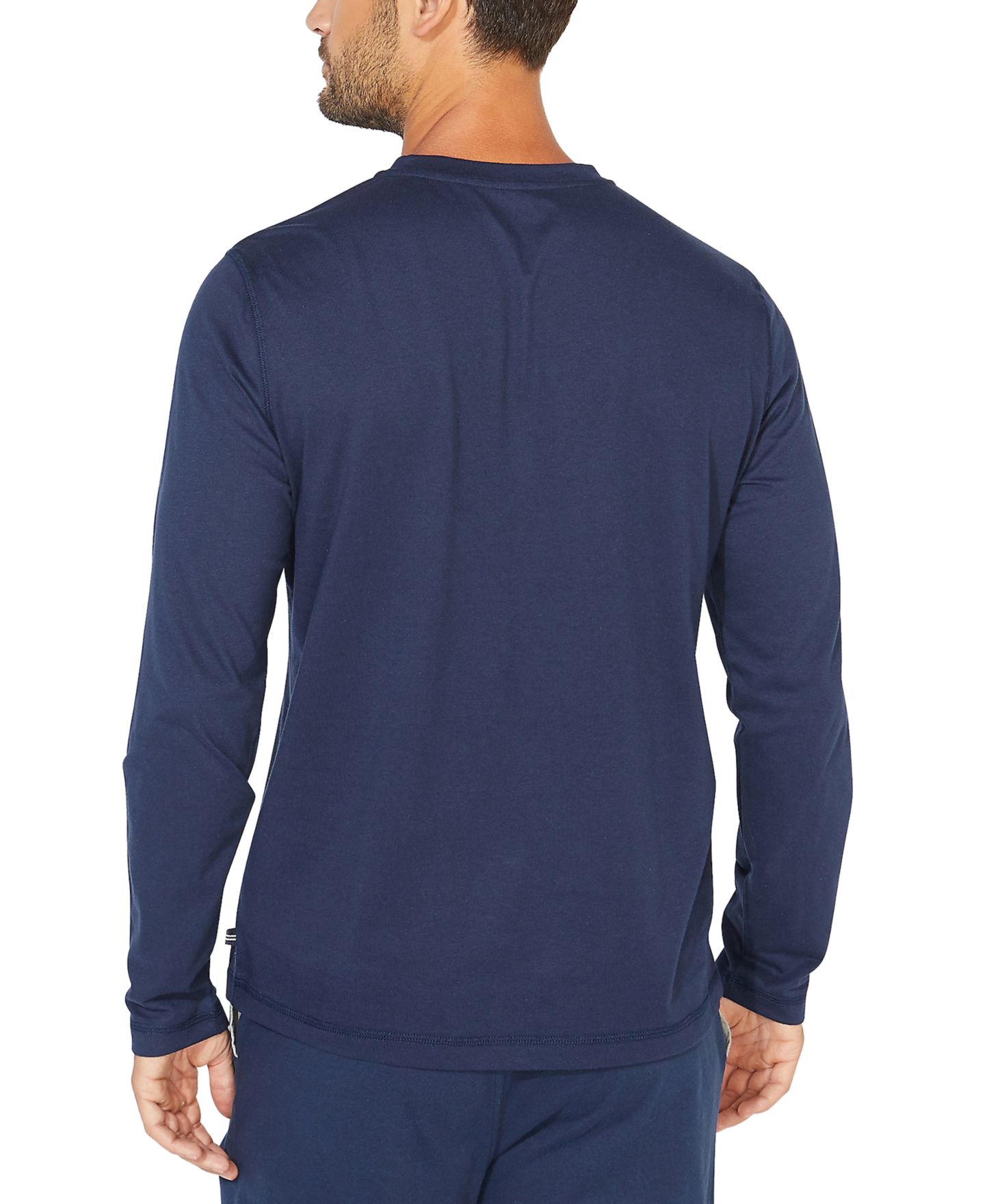 Пижамный топ Breathable для мужчин, длинный рукав — Nautica, цвет: Тёмно-синий — фото 3