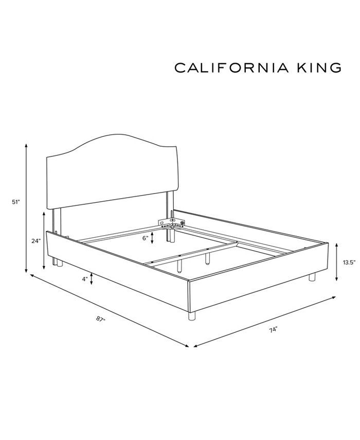 Macy's - Jameson Nail Button Bed - California King