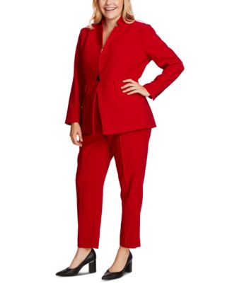 Plus Size One-Button Notch-Collar Blazer