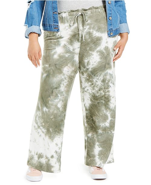 Planet Gold Trendy Plus Size Tie Dyed Palazzo Pants Reviews