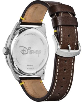 Mickey Mouse Classic Brown Leather Strap Watch 43mm