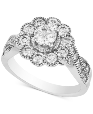 image of Diamond Twist Setting Statement Ring (1-5/8 ct. t.w.) in 14k White Gold
